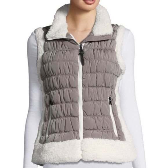 Calvin Klein Light blue and Cream Quilted Vest - Picture 8 of 10